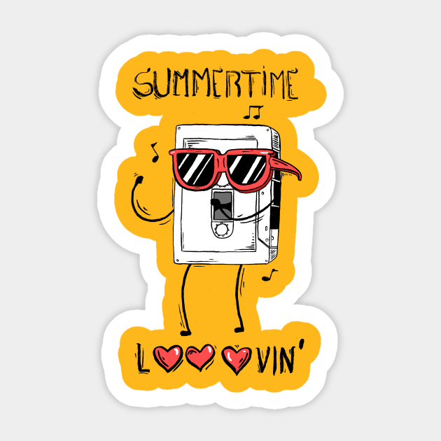 Summertime Looovin - Summer Vibe Sticker by Ilustrata